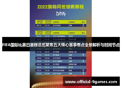 FIFA国际比赛日赛程总览聚焦五大核心赛事看点全景解析与时间节点